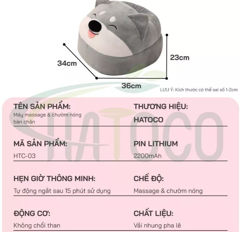 Máy Massage Chân Cao Cấp Hatoco HTC-03