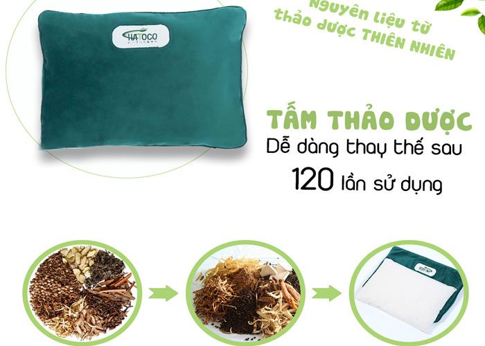 Gối thảo dược dùng trong spa chuyên trị đau mỏi gáy